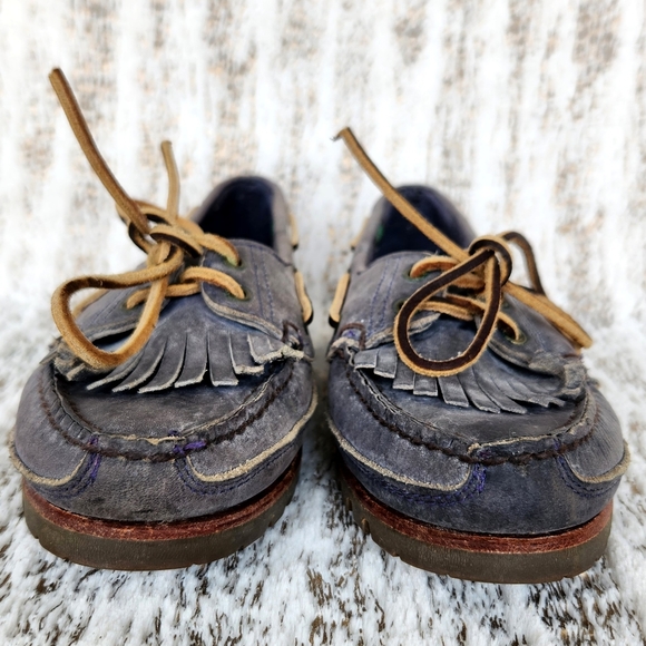 Timberland "3-Eye Lug" Grey Gray Leather Boat Shoe | Women's Size 9.5 - Picture 2 of 10